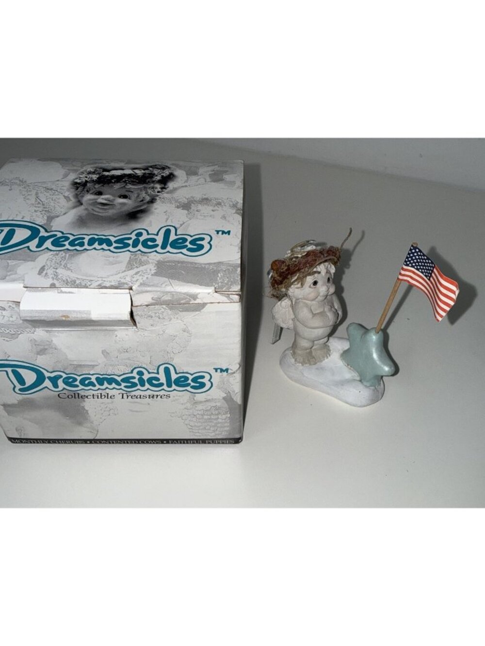 VTG Dreamsicles GRAND OLD FLAG Figurine DC232 Angel Cherub Patriotic July4th